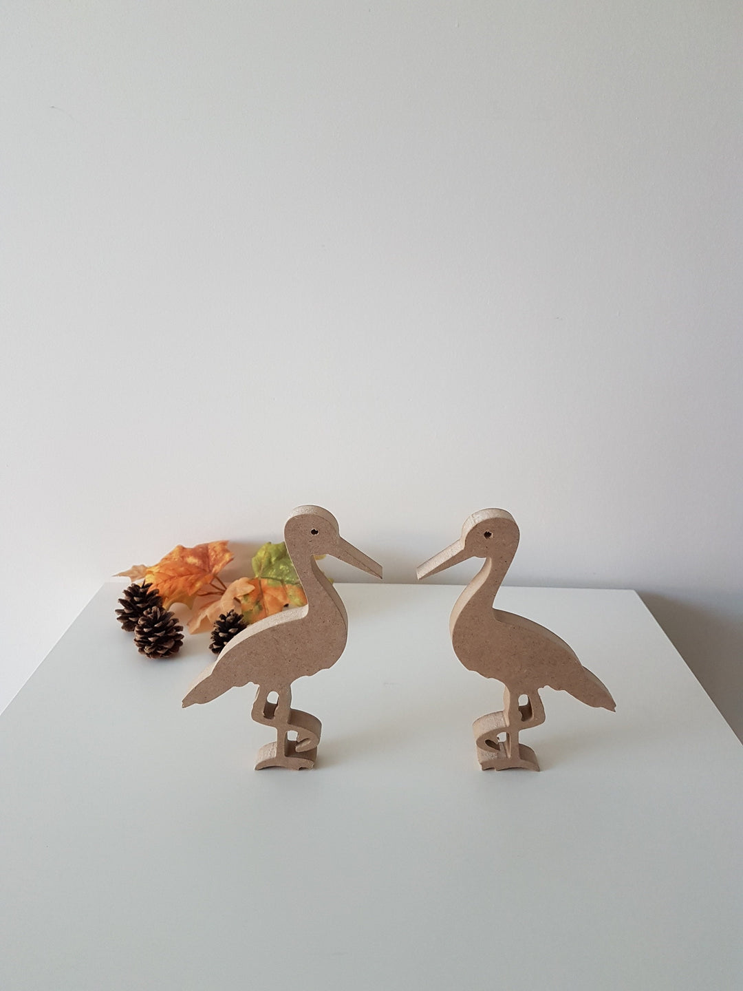 Set of 2 Unfinished Wooden Storks|Plain Wooden Toy|Ready to Paint, Decoupage|Custom Unfinished Wood DIY Supply|Wood Art|Housewarming Gift