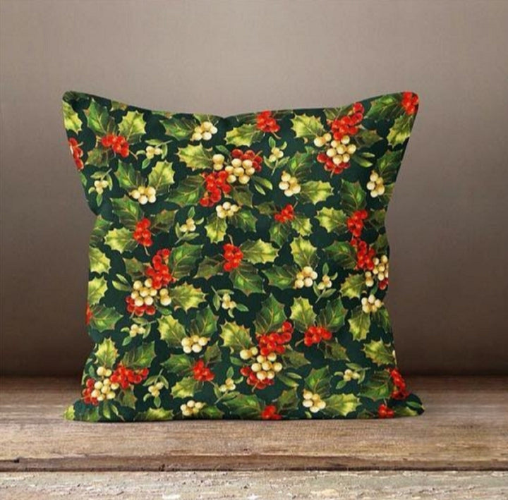 Christmas Pillow Cover|Black Christmas Decor|Decorative Winter Pillows Case|Floral Snowflake Xmas Throw Pillow|Xmas Gift|Outdoor Pillow Case