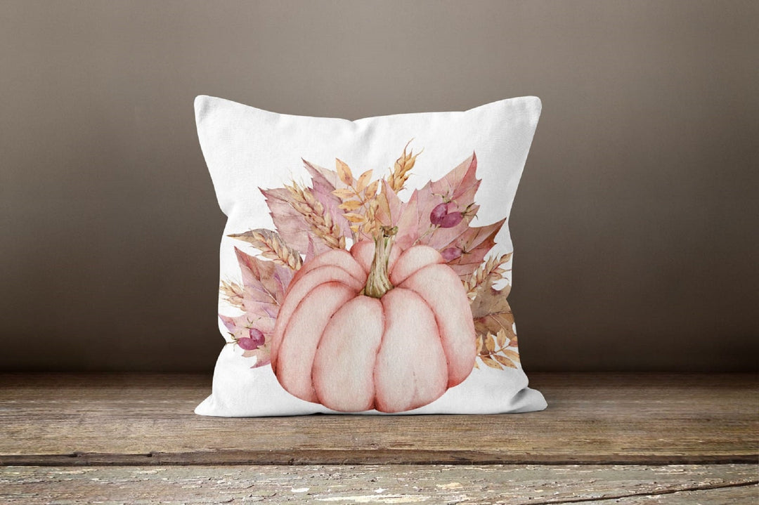 Fall Trend Pillow Cover|Hello Autumn Cushion Case|Pink Orange Pumpkin Throw Pillow|Halloween Home Decor|Housewarming Farmhouse Pillow Case