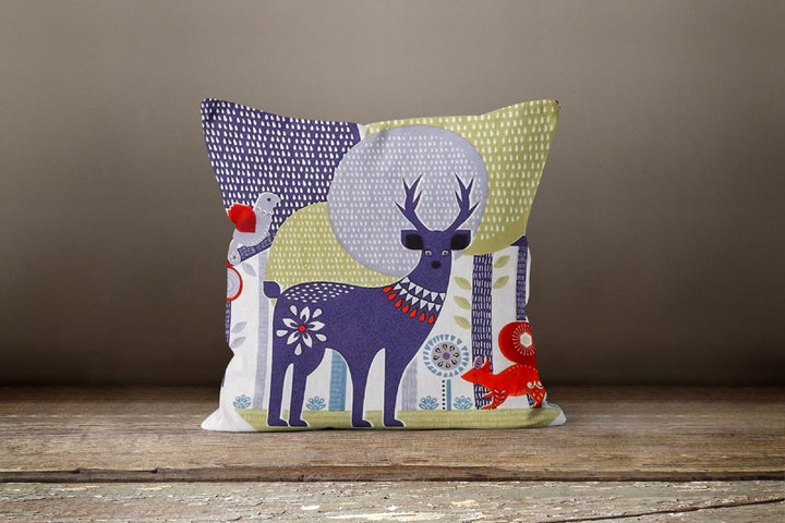 Christmas Pillow Cover|Xmas Deer Cushion Case|Plaid Pattern Pillow Case|Xmas Home Decor|Xmas Gift Ideas|Deer Home Decor|Xmas Gift Decor