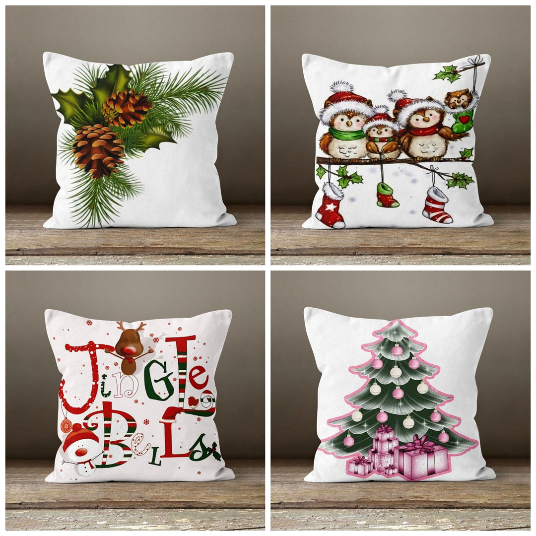 Christmas Pillow Cover|Christmas Cushion Case|Winter Decorative Pillow Case|Xmas Home Decor|Xmas Gift Ideas|Christmas Cartoon Tree Decor