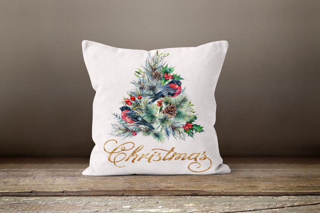 Christmas Pillow Cover|Xmas Cushion Case|Winter Decorative Pillow|Xmas Home Decor|Xmas Gift Ideas|Snowflake Throw Pillow|Poinsettia Pillow