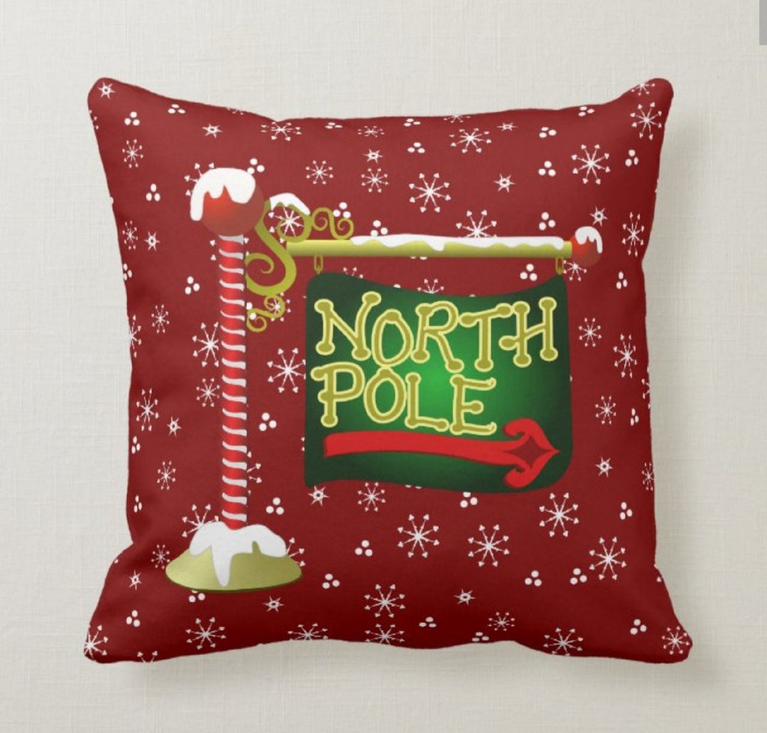 Christmas Pillow Covers|Xmas Home Decor|Winter Decorative Pillow Case|North Pole Throw Pillow|Xmas Joy Pillow Cover|Christmas Gift Decor