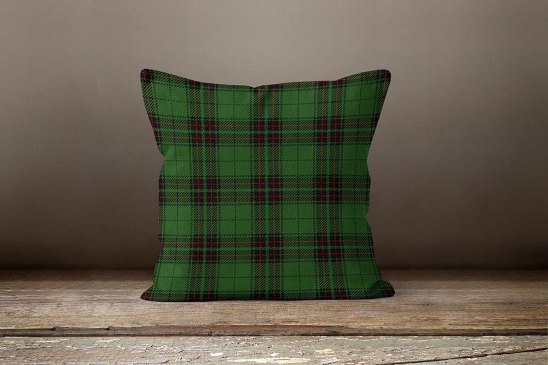 Christmas Pillow Covers|Green Buffalo Plaid Cushion|Decorative Winter Throw Pillow|Outdoor Xmas Deer Pillow Cover|Xmas Poinsettia Pillow