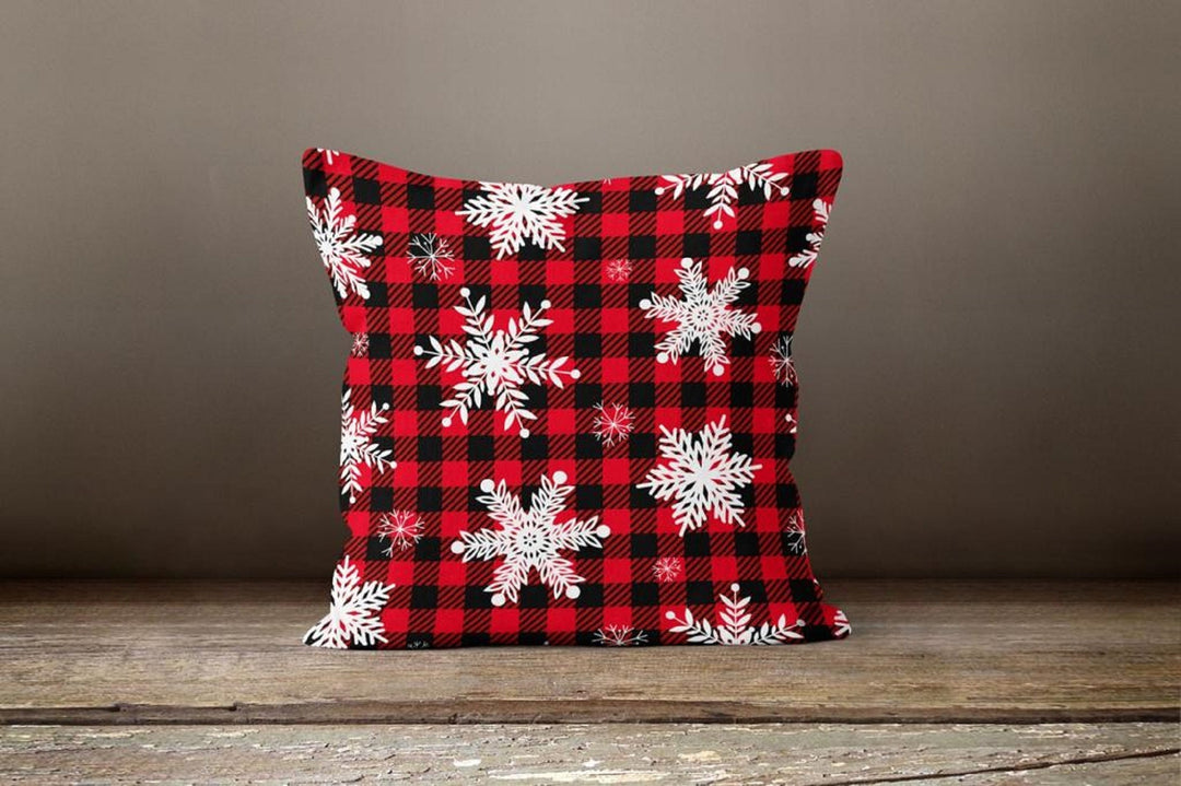 Christmas Pillow Covers|Xmas Plaid Decor|Winter Decorative Pillow Case|Xmas Patchwork Throw Pillow|Outdoor Pillow Cover|Snowman Pillow