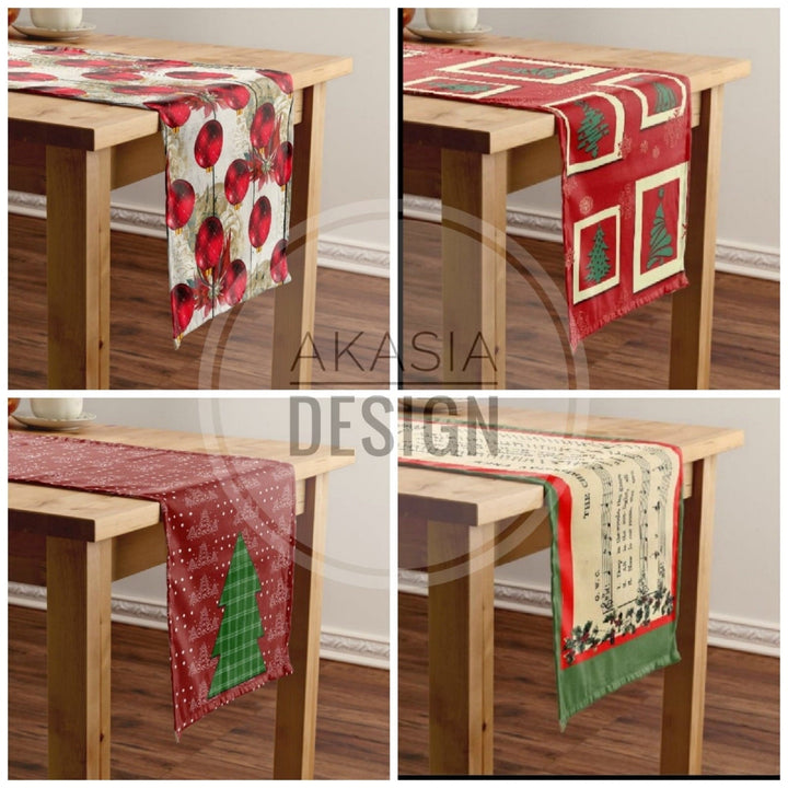 Christmas Table Runners|High Quality Xmas Table Runner|Red Green Home Decor|Farmhouse Table Decor|Winter Decor|Christmas Runner Tablecloths