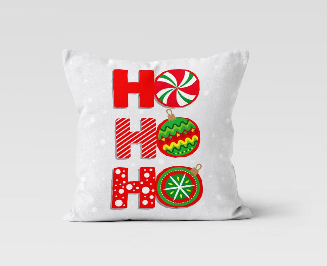 Christmas Pillow Covers|Santa Claus Decor|Ho Ho Ho Print Decorative Pillow Case|Cartoon Deer Xmas Throw Pillow|Xmas Gift Idea|Xmas Red Decor