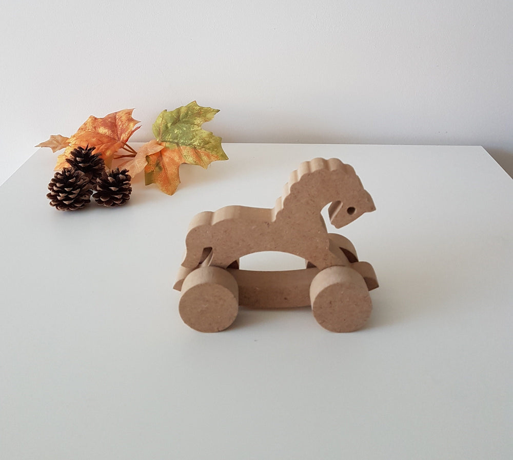 Set of 2 Unfinished Wooden Dinosaur and Horse|Wooden Toy|Birthday Gift|Ready to Paint|Custom Unfinished Wood DIY Supply|Baby Shower Gift