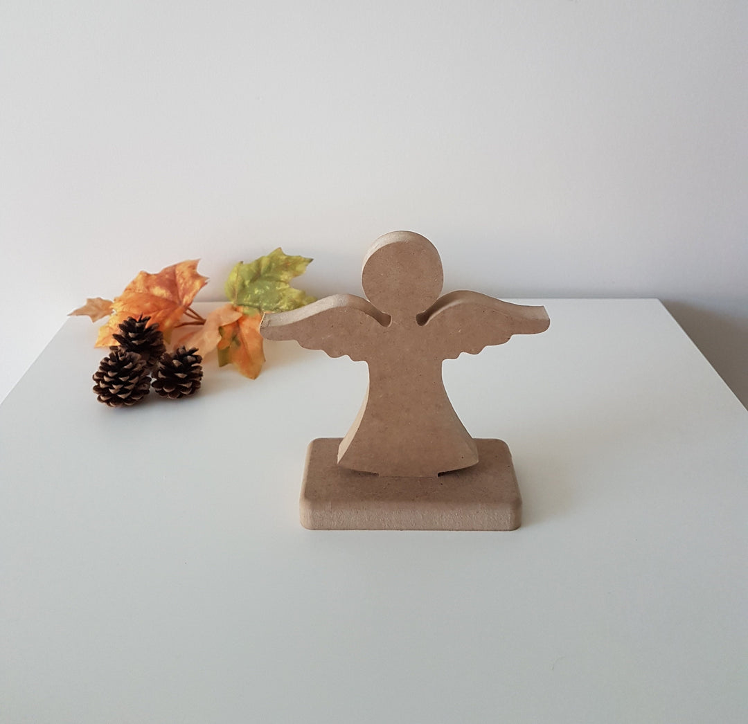 Set of 2 Unfinished Wooden Angel|Wooden Decor|Ready to Paint, Varnish, Decoupage|Custom Unfinished Wood DIY Supply Art|Housewarming Gift