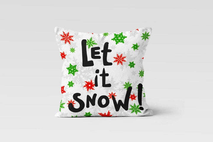 Christmas Pillow Covers|Hello Winter Decor|Let It Snow Pillow Case|Xmas Gift Ideas|Housewarming Gift|Christmas Flower Decor|Winter Pillow