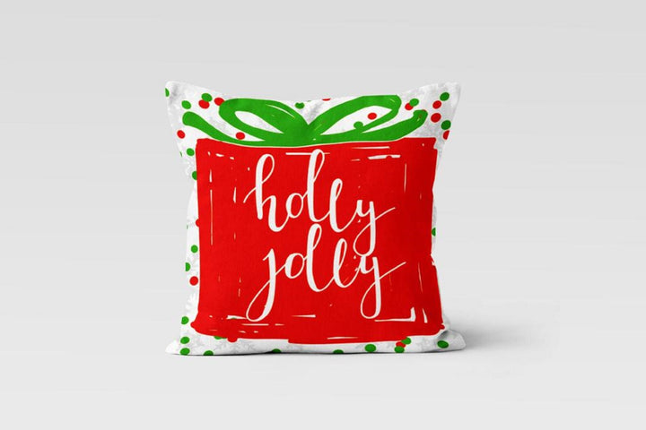 Christmas Pillow Covers|Merry Xmas Decor|Winter Trend Pillow Case|Xmas Gift Idea|Holly Jolly Pillow|Housewarming Gift|Christmas Throw Pillow