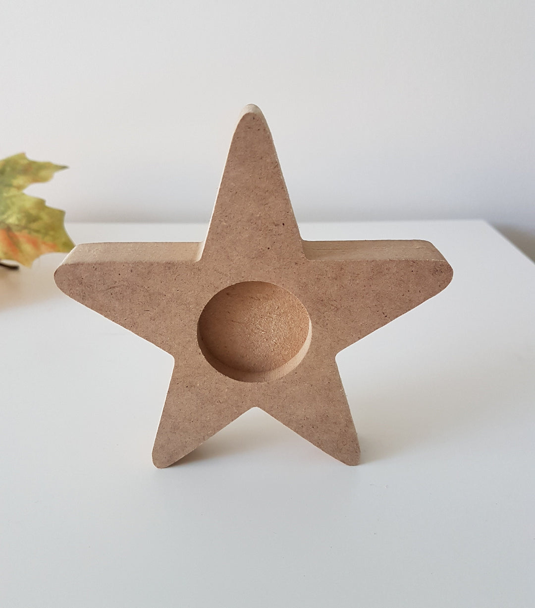 Set of 3 Unfinished Wooden Star Candle Holders|Plain Wooden Decor|Ready to Paint, Varnish, Decoupage|Custom Unfinished Wood DIY Supply|Gift