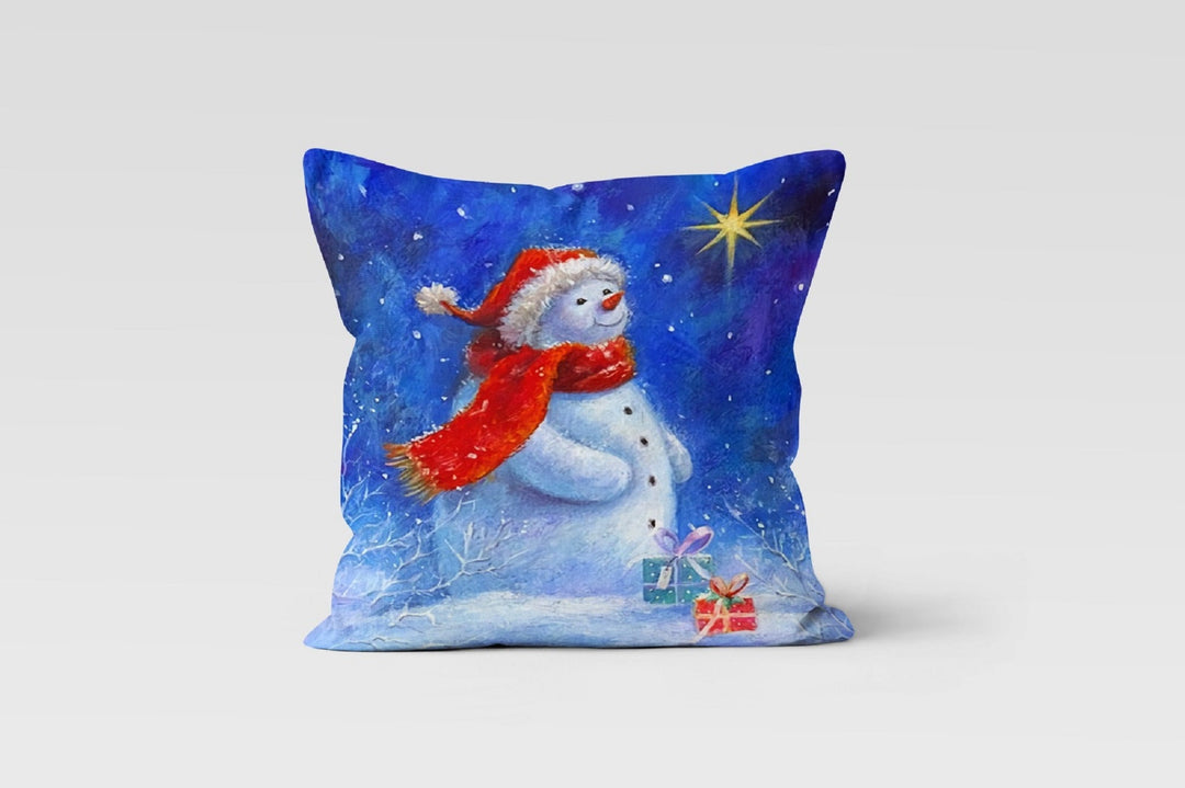 Christmas Pillow Covers|Winter Trend Decor|Cartoon Snowman Pillow Case|Cute Deer Pillow Cover|Housewarming Gift|Decoratrive Rectangle Pillow