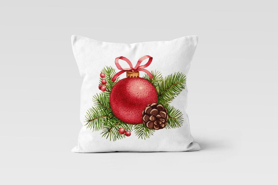 Christmas Pillow Cover|Christmas Bell Cushion Case|Winter Trend Pillow Case|Xmas Pinecone Home Decor|Xmas Gift Ideas|Christmas Gift Decor