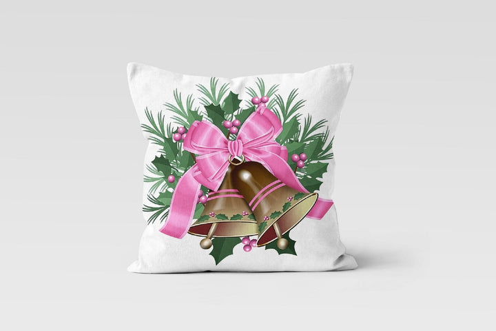 Christmas Pillow Cover|Christmas Bell Cushion Case|Winter Trend Pillow Case|Xmas Pinecone Home Decor|Xmas Gift Ideas|Christmas Gift Decor