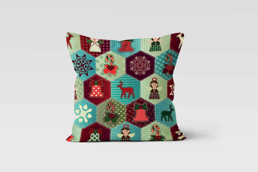 Christmas Pillow Covers|Merry Christmas Decor|Decorative Winter Pillow Case|Red Xmas Socks Throw Pillow Case|Buffalo Plaid Deer Pillow Cover