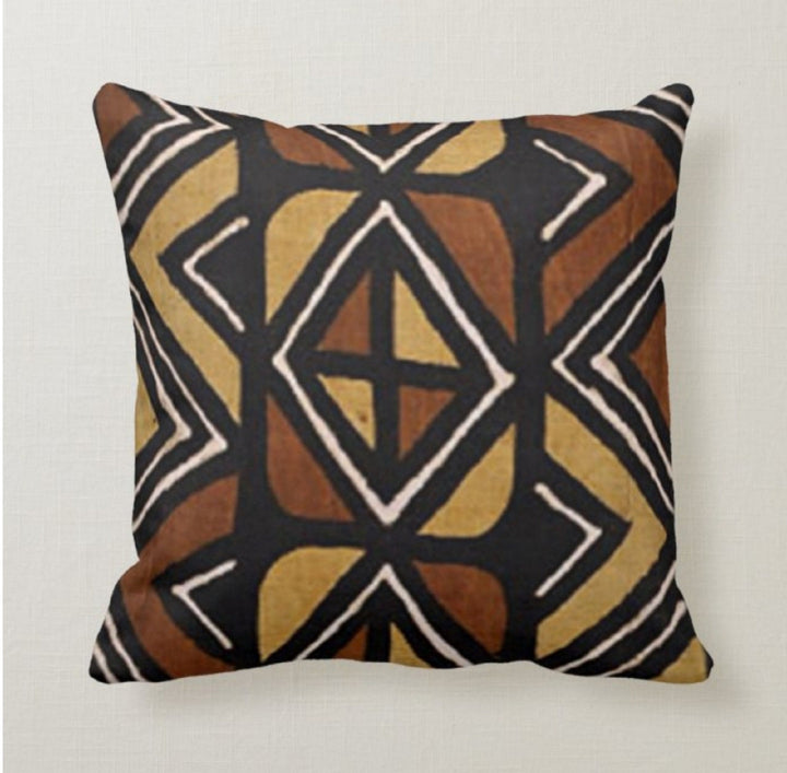 Rug Design Pillow Cover|Southwest Cushion Case|Decorative Aztec Print Pillow Top|African Tribal Home Decor|Farmhouse Style Ethnic Pillowcase