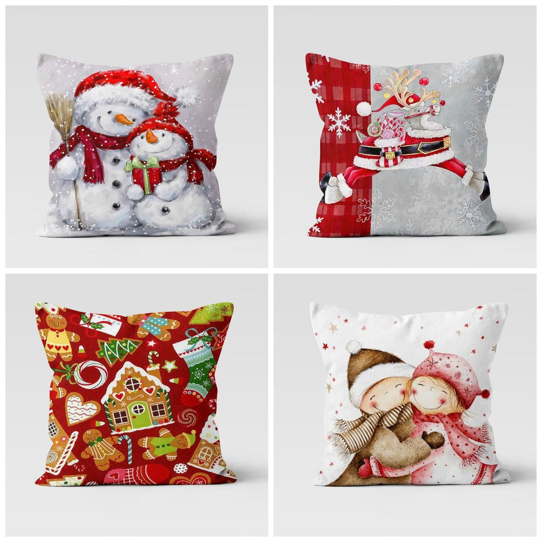 Christmas Pillow Covers|Cute Snowman Decor|Winter Trend Pillow Case|Housewarming Gift|Decoratrive Cute Winter Decor|Winter Snowy Decor