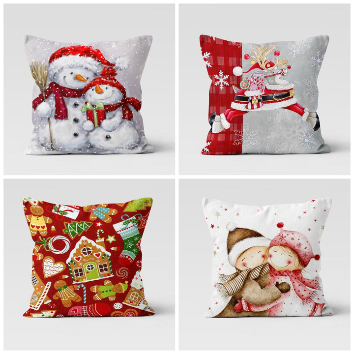 Christmas Pillow Covers|Cute Snowman Decor|Winter Trend Pillow Case|Housewarming Gift|Decoratrive Cute Winter Decor|Winter Snowy Decor