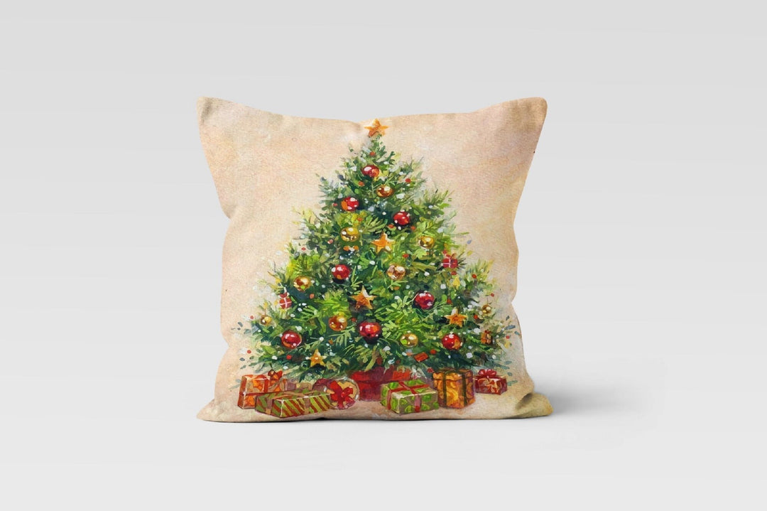 Christmas Pillow Covers|Decorated Xmas Tree Pillow|Winter Trend Pillow Case|Xmas Tree Throw Pillow|Merry Xmas Pillow|Christmas Home Decor