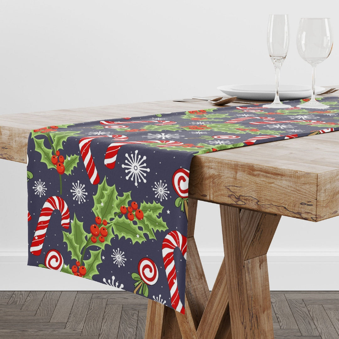 Christmas Table Runners|Xmas Flower Table Runner|Winter Trend Home Decor|Poinsettia Table Decor|Xmas Snowflake Decor|Plaid Runner Tablecloth