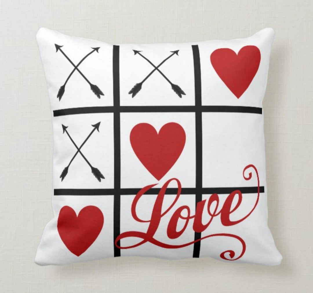 Love Throw Pillow Covers|Valentine's Day Cushion Case|Romantic Gift for Girlfriend|Colorful Love Print Valentine Day Decor|XOXO Pillow Sham