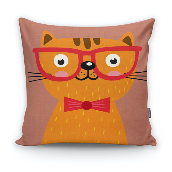 Cute Cat Kid Pillow Cover|Decorative Kid Cushion Case|Cartoon Inspired Home Decor|Housewarming Cushion Cover|Children's Throw Pillow Case