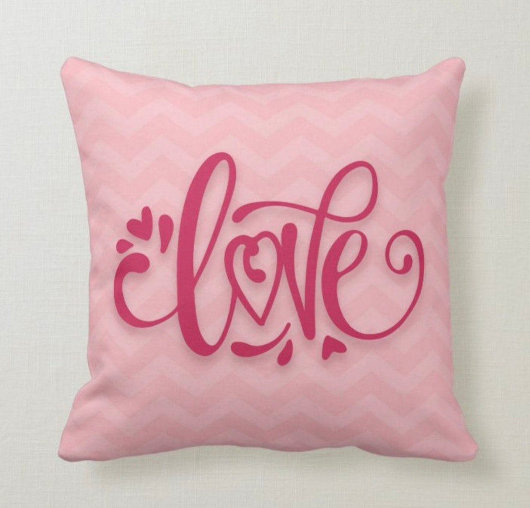 Love Throw Pillow Cover|Valentine's Day Cushion Case|Red Truck Heart Print Lumbar Pillow Top|Romantic Home Decor|14 February Gift for Women