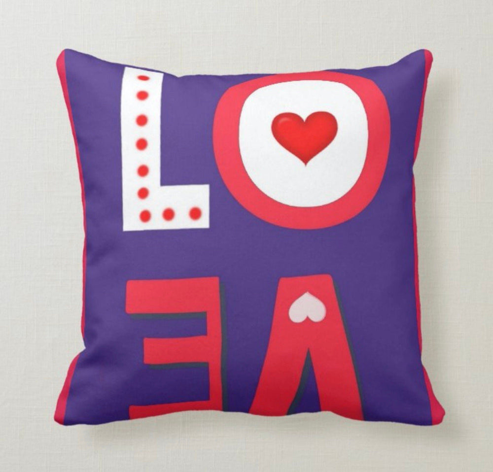 Love Throw Pillow Cover|Valentine's Day Cushion Case|Keep Love in Your Heart Decor|Coffee Print Lumbar Pillow Top|February 14 Gift for Wife