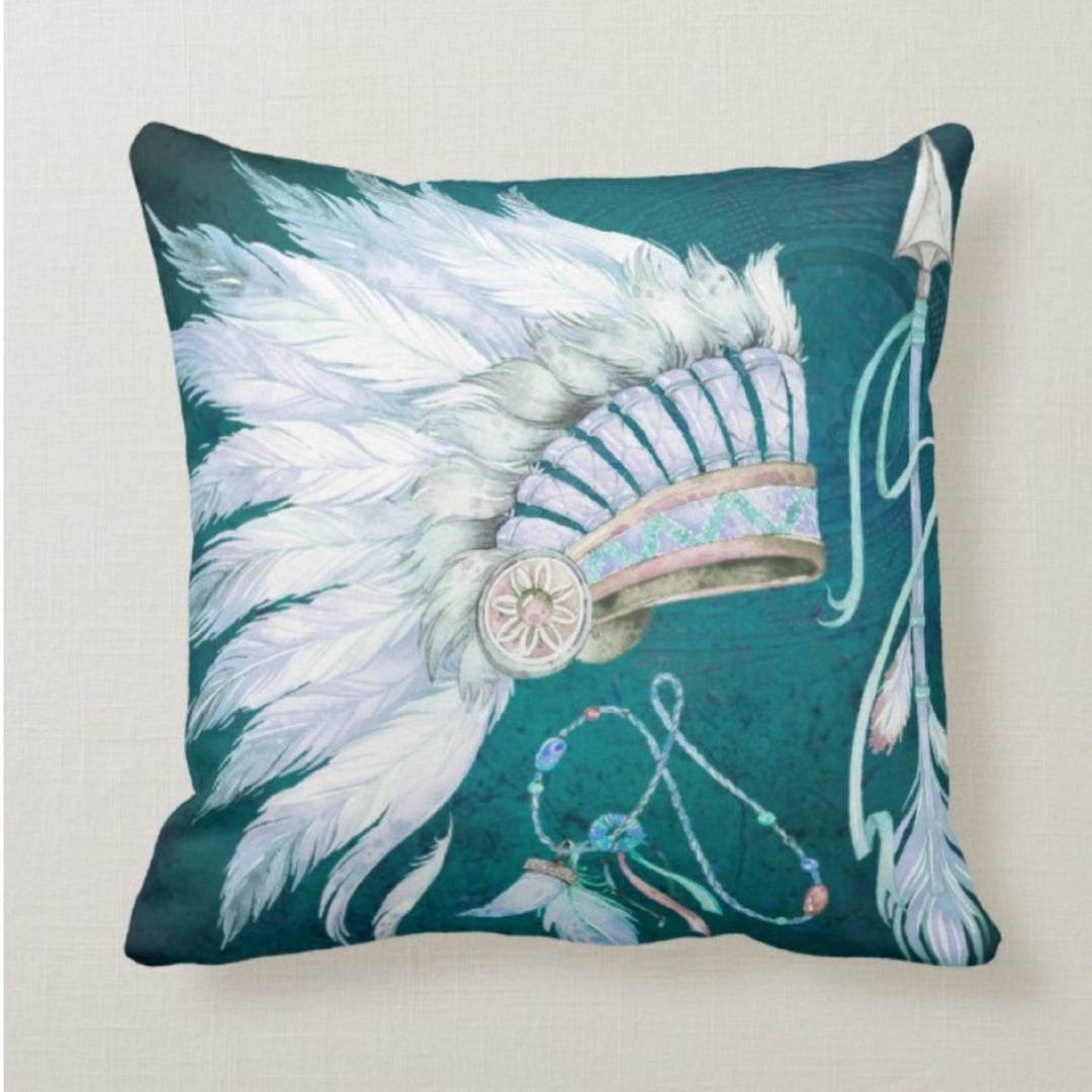 Decorative Pillow Covers|Turquoise Home Decor|Winter Trend Pillow Case|Southwestern Throw Pillow|Bedding Home Decor|Ombre Pillow Case