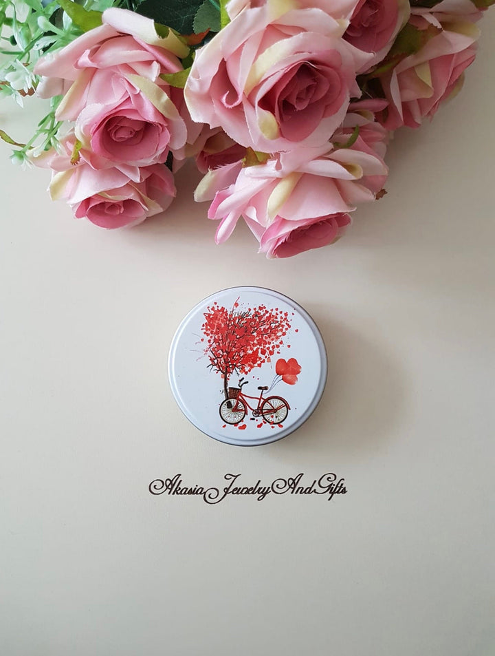 Set of 4 Valentine's Day Gift Box|Love Metal Gift Box|Mini Jewelry Storage|Chocolate Soap Cookie Bead Tin Grab Box|I Love You Birthday Gift