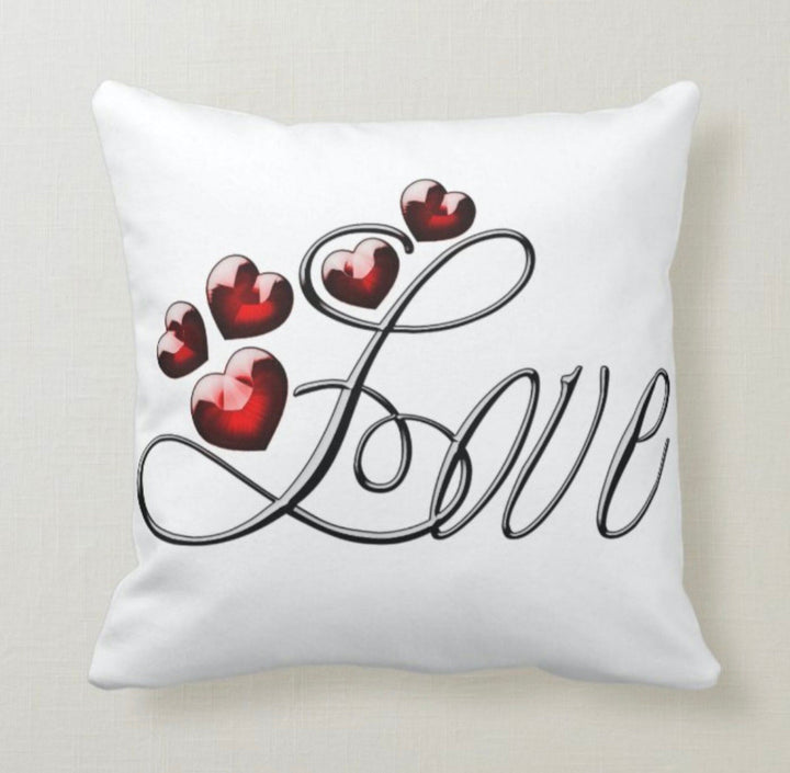 Love Throw Pillow Cover|Crown Print Valentine's Day Decor|Romantic Gift for Fiance|His Queen Her King Love Cushion Case|Couple Pillowcases