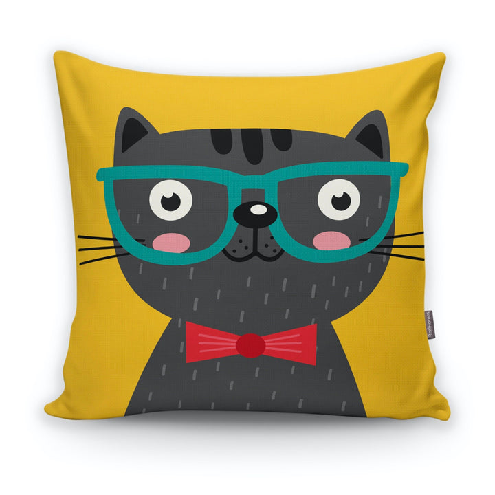 Cute Cat Kid Pillow Cover|Decorative Kid Cushion Case|Cartoon Inspired Home Decor|Housewarming Cushion Cover|Children's Throw Pillow Case