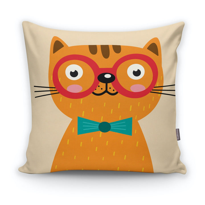 Cute Cat Kid Pillow Cover|Decorative Kid Cushion Case|Cartoon Inspired Home Decor|Housewarming Cushion Cover|Children's Throw Pillow Case