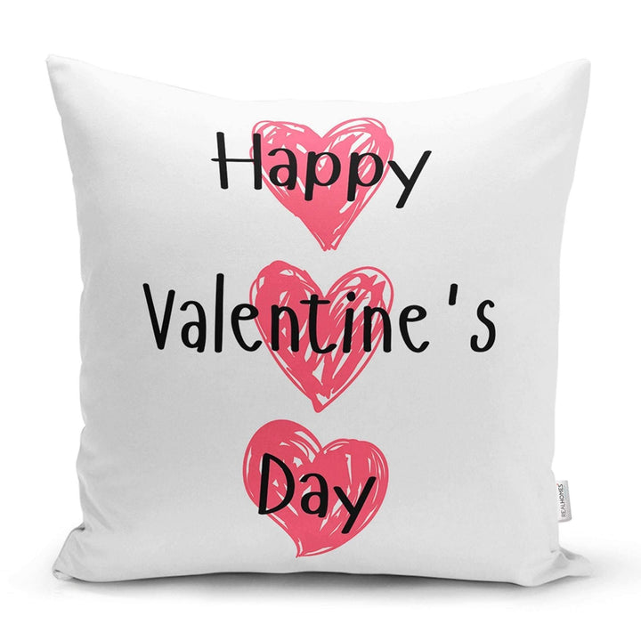 Love Throw Pillow Cover|Valentine&#39;s Day Pillow Case|Romantic Be Mine Decor|Heart Design Happy Valentines Day Lumbar Pillow|Love Gift for Her