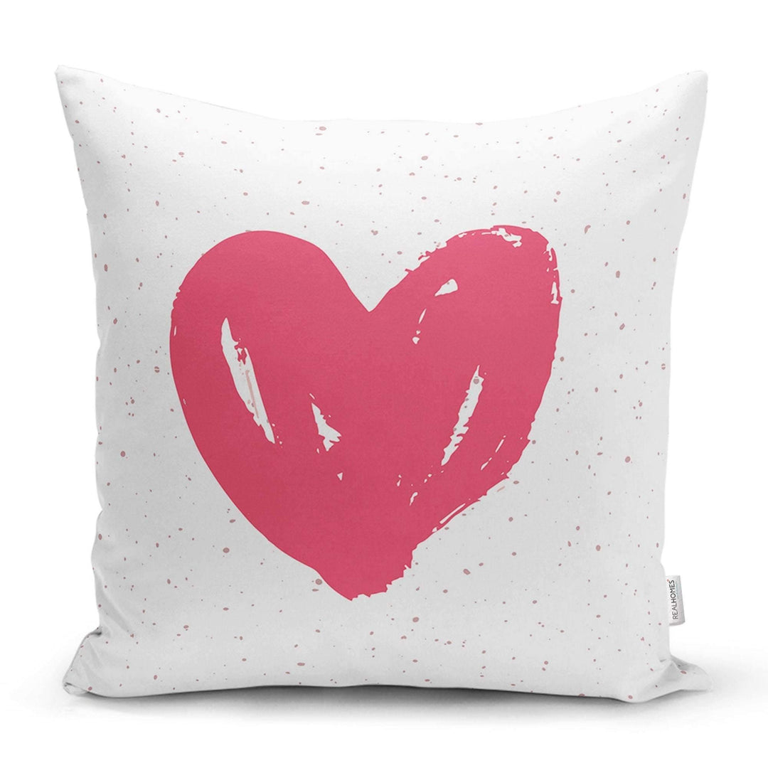 Love Throw Pillow Cover|Valentine&#39;s Day Pillow Case|Romantic Be Mine Decor|Heart Design Happy Valentines Day Lumbar Pillow|Love Gift for Her