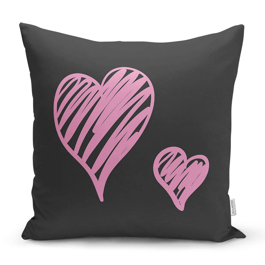 Love Throw Pillow Cover|Valentine&#39;s Day Pillow Case|Romantic XOXO Decor|Heart Design Happy Valentine&#39;s Day Accent Pillow|Love Gift for Him