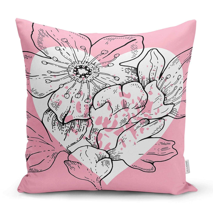 Love Throw Pillow Cover|Valentine&#39;s Day Pillow Case|Romantic XOXO Decor|Heart Design Happy Valentine&#39;s Day Accent Pillow|Love is In the Air