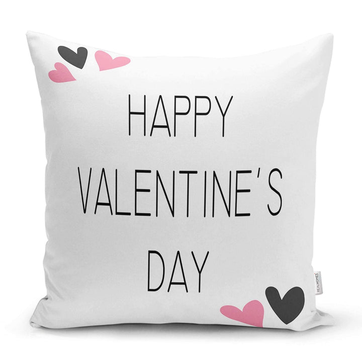 Love Throw Pillow Cover|Valentine&#39;s Day Pillow Case|Romantic XOXO Decor|Heart Design Happy Valentine&#39;s Day Accent Pillow|Love is In the Air