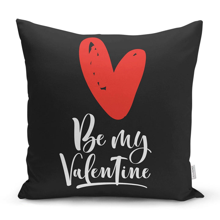 Love Throw Pillow Cover|Valentine&#39;s Day Pillow Case|Romantic XOXO Decor|Heart Design Happy Valentine&#39;s Day Accent Pillow|Love is In the Air