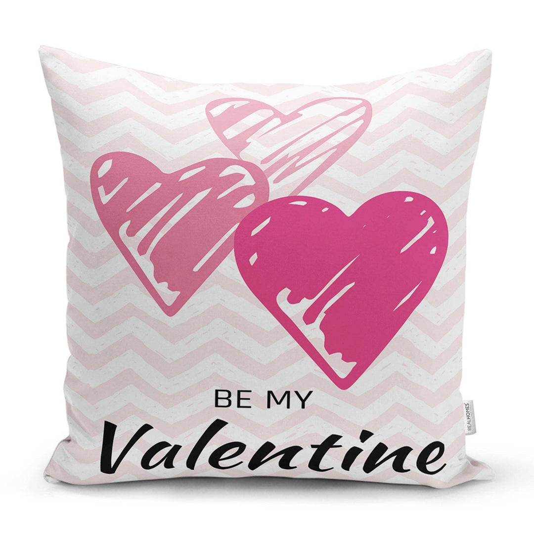 Love Throw Pillow Cover|Valentine&#39;s Day Pillow Case|Romantic XOXO Decor|Heart Design Happy Valentine&#39;s Day Accent Pillow|Just Love You Dear