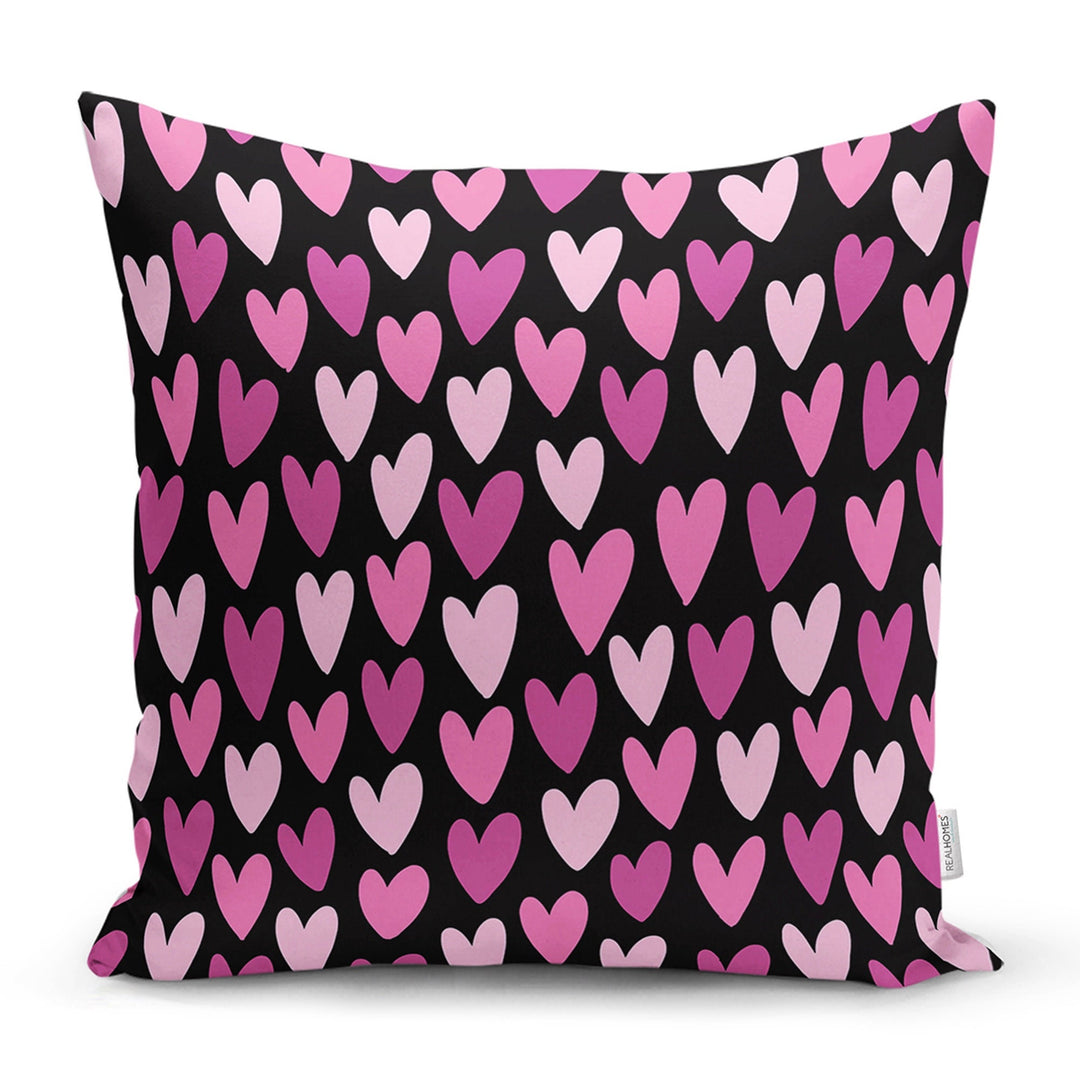 Love Throw Pillow Cover|Valentine's Day Heart Print Pillow Top|Romantic Home Decor|Happy Valentine's Day Accent Pillow|Let's Kiss You And Me