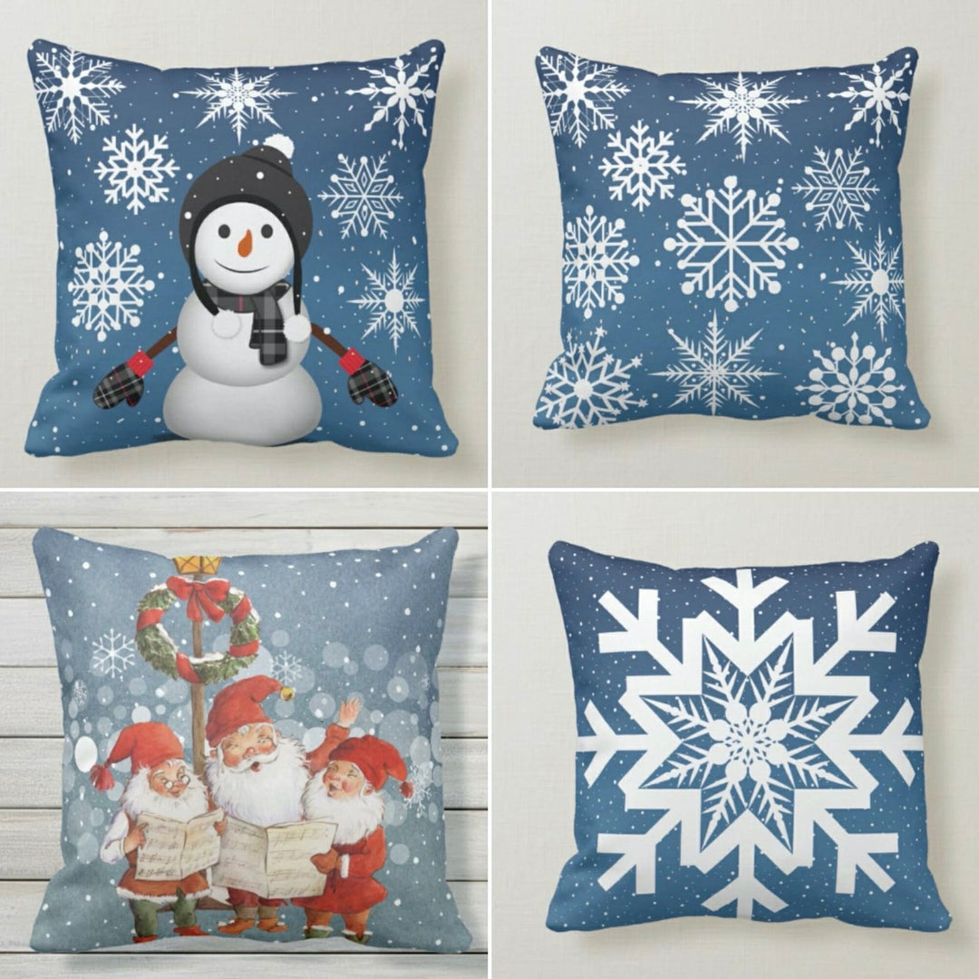 Winter Trend Pillow Covers|Cute Snowman Decor|Snowflake Pillow Case|Snowflake Pillow Cover|Housewarming Throw Pillow|Decorative Winter Decor