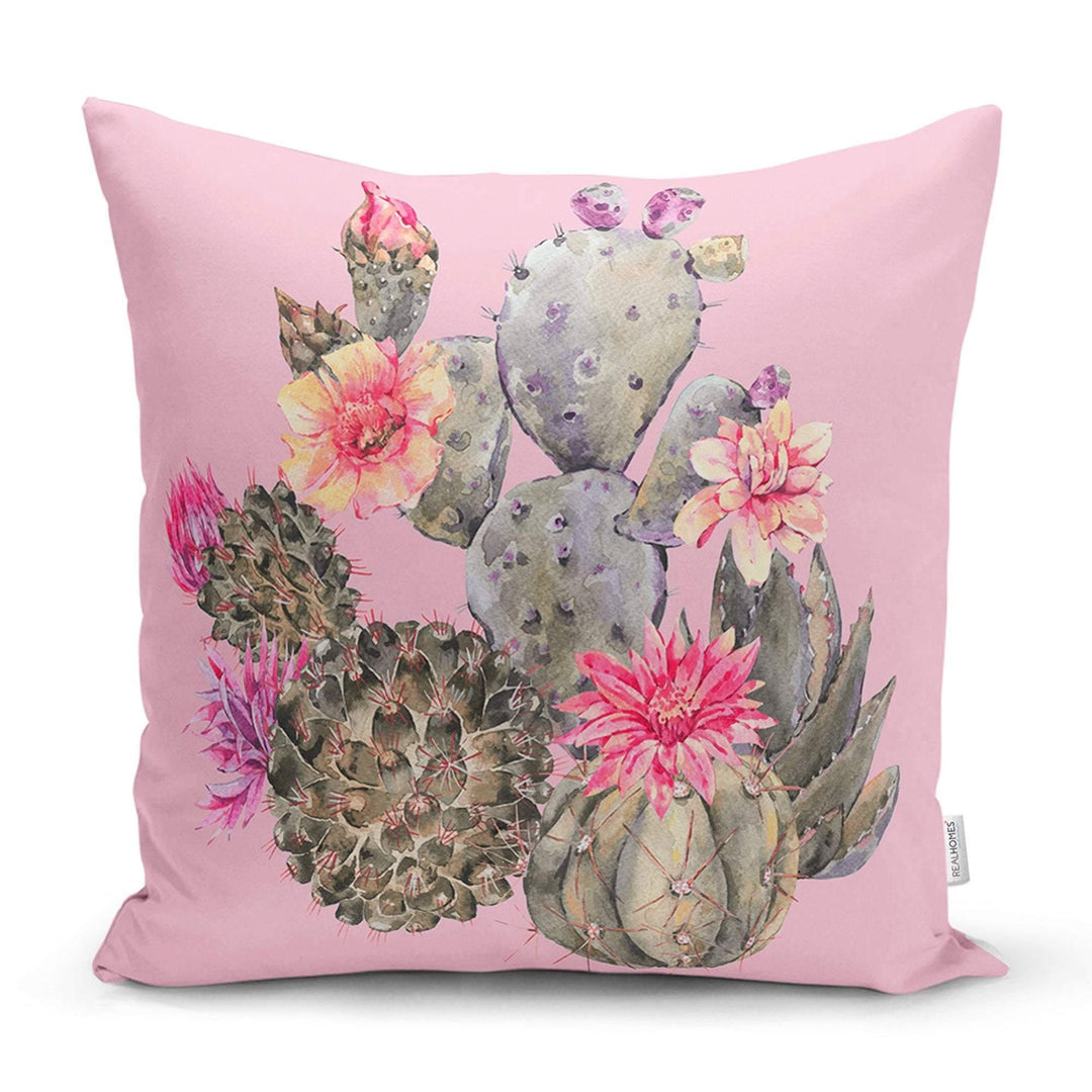 Cactus Pillow Cover|Succulent Cushion Cases |Decorative Lumbar Pillow |Boho Bedding Home Decor|Housewarming Floral Cactus Throw Pillow Cover