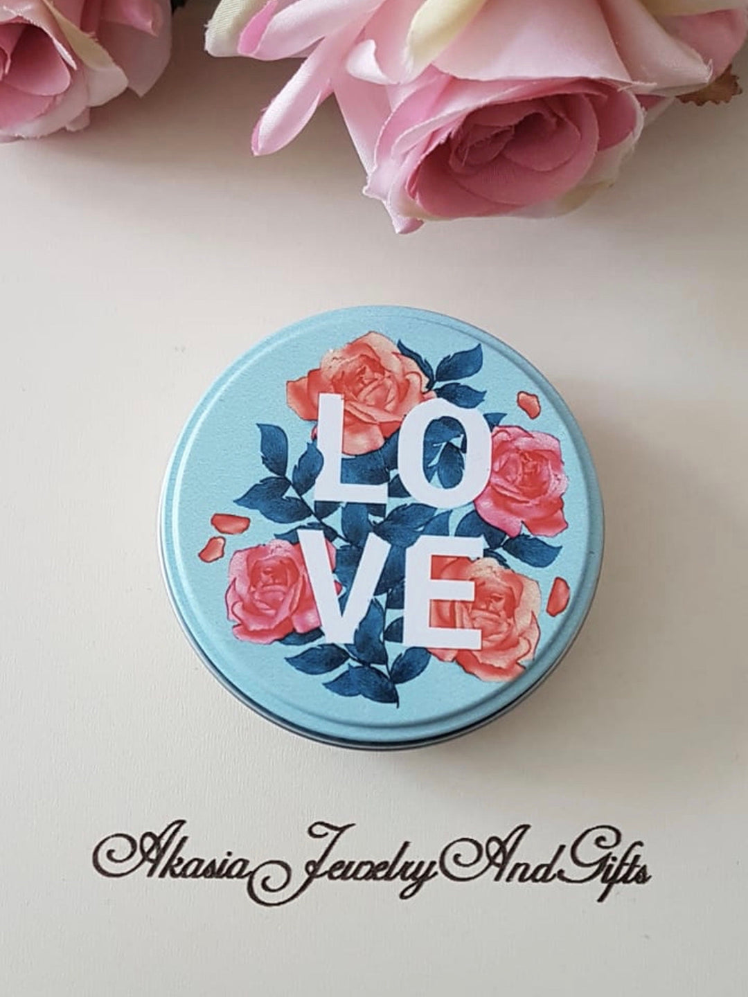 Set of 4 Valentine's Day Gift Box|Love Metal Gift Box|Mini Jewelry Storage|Chocolate Soap Cookie Bead Tin Grab Box|I Love You Birthday Gift