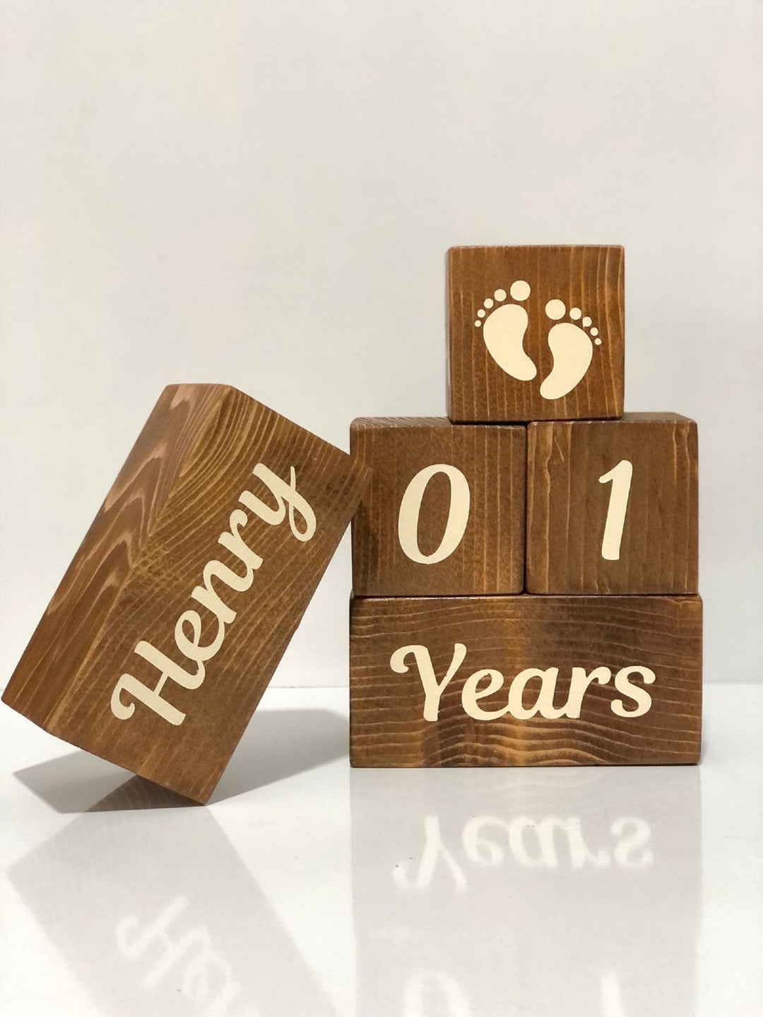 Set of 5 Custom Wooden Cube|Personalized Baby Cube|Wooden Letter Name Block|Wooden Nursery Kid Name Sign|Wood Baby Shower Gift|New Mom Gift