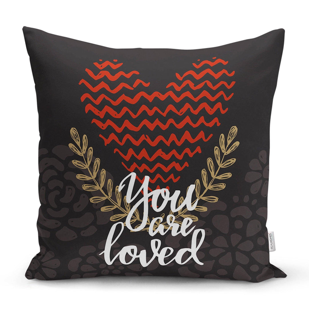 Love Throw Pillow Cover|Valentine&#39;s Day Pillow Case|Romantic XOXO Decor|Heart Design Happy Valentine&#39;s Day Accent Pillow|Love Gift for Him