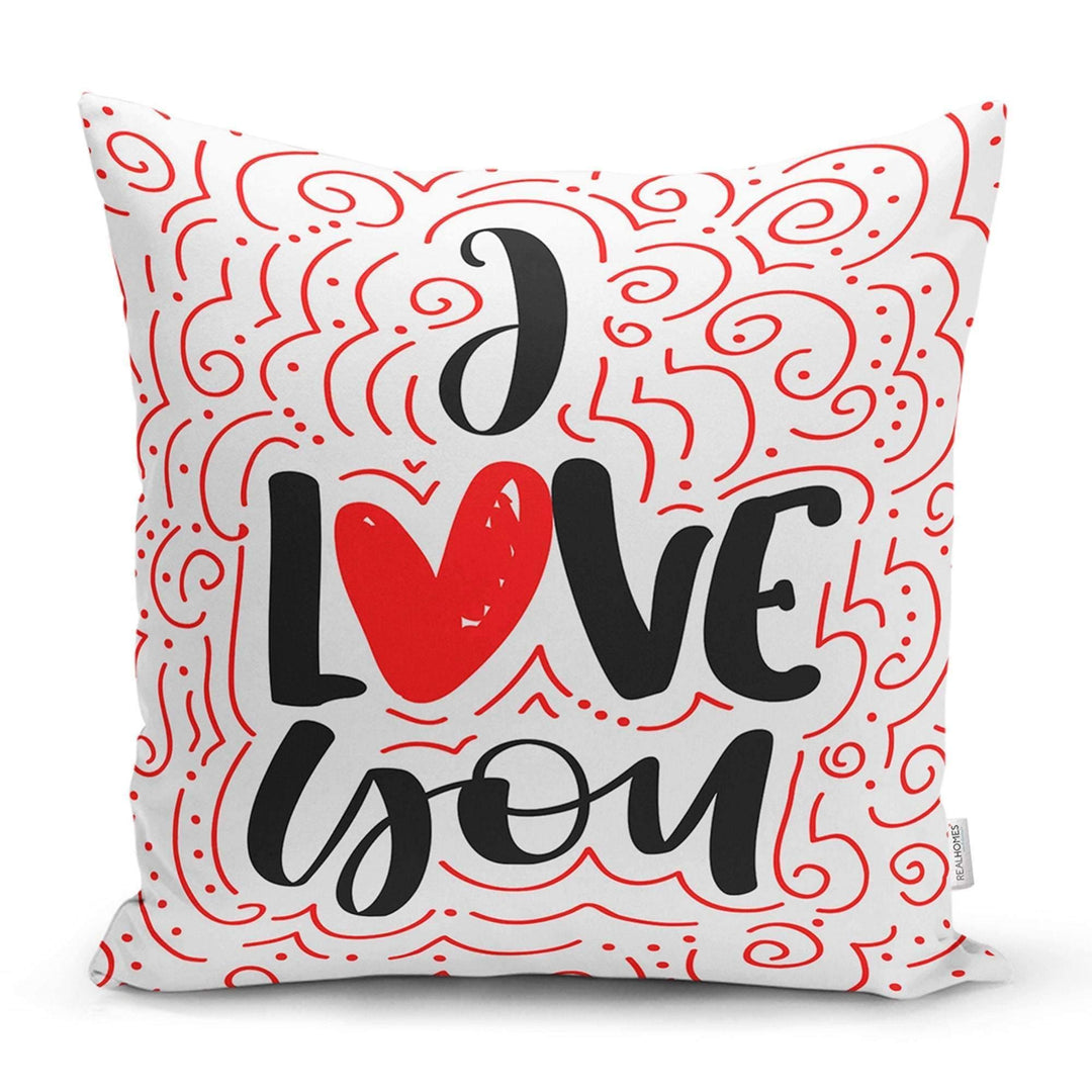 Love Throw Pillow Cover|Valentine&#39;s Day Pillow Case|Romantic XOXO Decor|Heart Design Happy Valentine&#39;s Day Accent Pillow|Love is In the Air