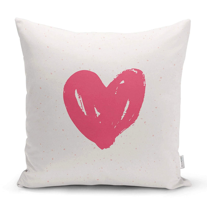 Love Throw Pillow Cover|Valentine&#39;s Day Pillow Case|Romantic XOXO Decor|Heart Design Happy Valentine&#39;s Day Accent Pillow|Be Mine Kiss Me