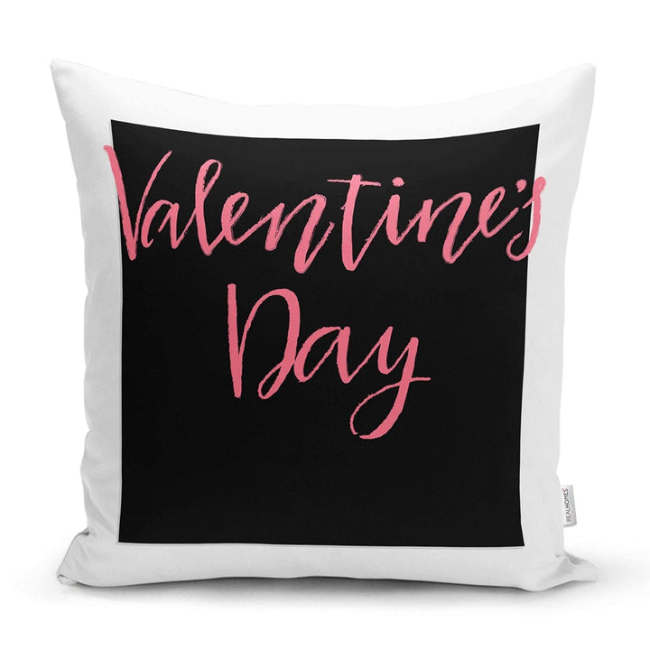 Love Throw Pillow Cover|Valentine&#39;s Day Pillow Case|Romantic XOXO Decor|Heart Design Happy Valentine&#39;s Day Accent Pillow|Be Mine Kiss Me